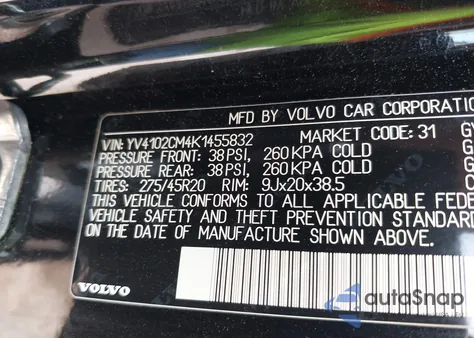 2019 Volvo Xc90 T5 R-Design from USA, damaged, VIN YV4102CM4K1455832